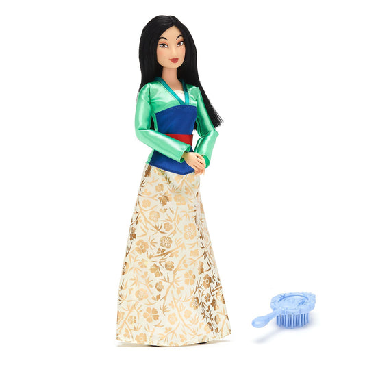 Disney Store Official - Mulan - Classic Doll - 29 cm/11" - Fully posable Disney doll in elegant outfit - Includes toy hairbrush - Suitable for ages 3+