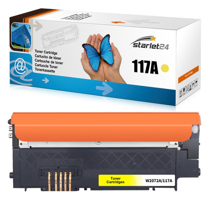 Starlet24 1x 117A Yellow Toner Compatible for HP 117A Yellow Toner Set as a replacement for Color Laser MFP 178nwg 179fwg 179fnw 150nw 150a 178nw, W2072A