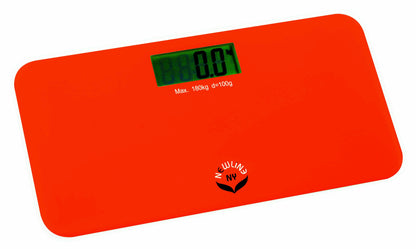 NewlineNY red-orange mini personal scale + travel pouch