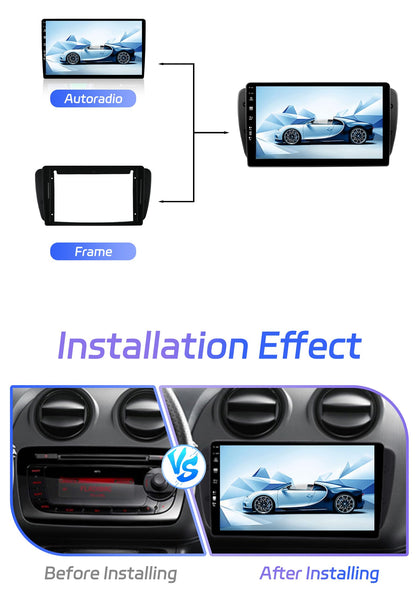 JOYX Android 14 car radio fits Seat Ibiza 6J (2009-2014) - [4G+64G] - Built-in DSP/Carplay/Android Auto - Camera MIC FREE - 9 inch - With SWC 4G WiFi Bluetooth 5.0 DAB Fast-Boot 360-camera