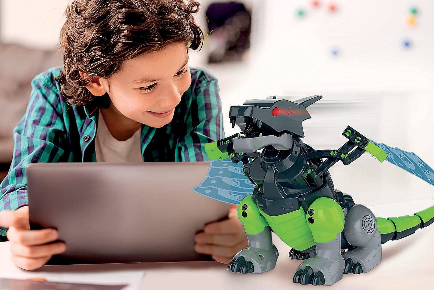 Clementoni Galileo Robotics - Mecha Dragon, dragon robot model kit, 3 motors, sensors & app control, electronic toy for kids ages 8 and up 59215
