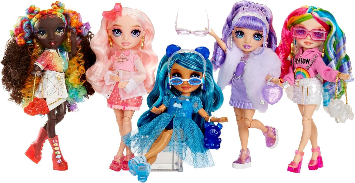Rainbow High Creative Crystals Iris - 28 cm fashion doll with Make It Kit for crystal accessories, Ring for You, craft, resin playset, gift for kids 8+, Not EDIBLE