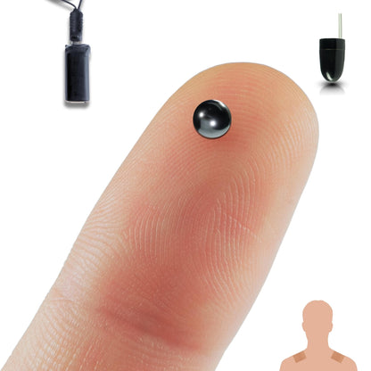 PingaOculto Spy Earpiece for Exam Mini Nano Invisible Earphone for Mobile Microphone Adhesive Strip - Hidden Wireless Headset Crib Sheet (Spy Earpiece Nano V8 + VIP Pro UltraMini)