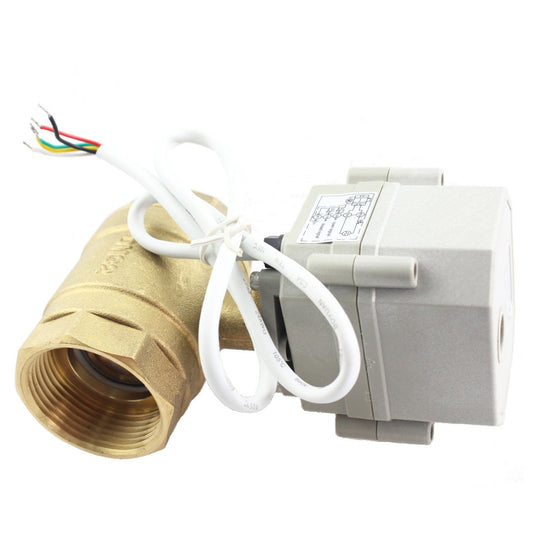HSH-Flo 2/3 way brass 12V/24V AC and DC auto return position feedback motorized ball valve Electric zone valve (2 ways 1-1/4")