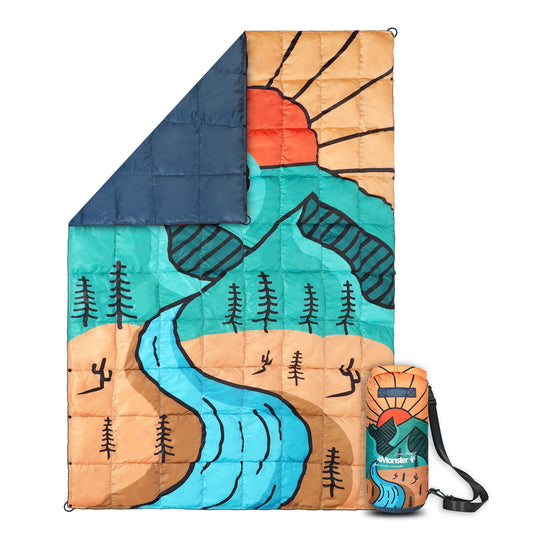 4Monster Outdoor Down Blanket Ultralight for Camping, Compact Travel Blanket Bedspread Warm Soft for Outdoor Indoor Travel Christmas