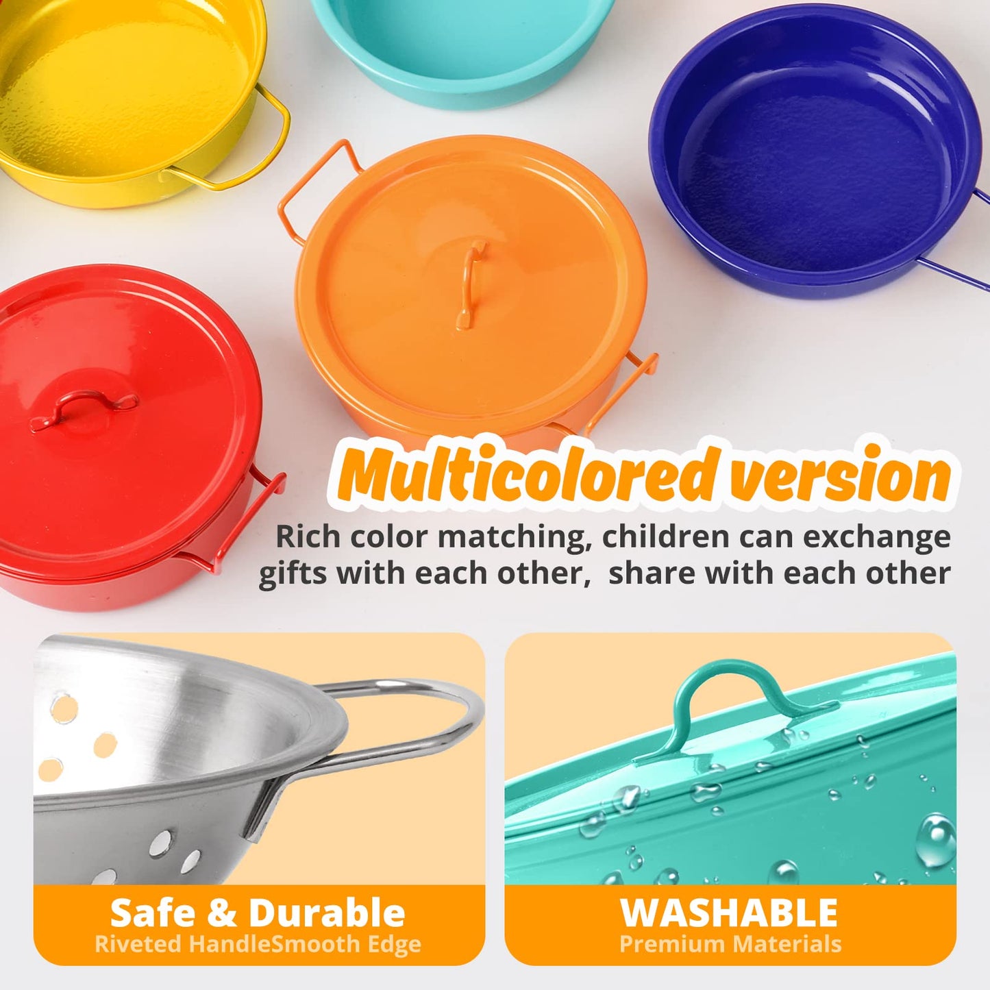Veitch fairytales children mud kitchen accessories outdoor children's dinnerware pots play kitchen kids kitchen dishes play pots kitchen accessories pot set kitchen toys cooking utensils role play gifts (green)