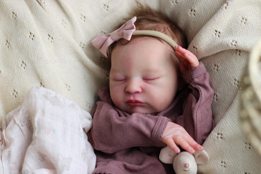 Zero pam Reborn Baby Girl 19 Inch 48 cm Reborn Doll With Hair Lifelike Reborn Dolls Made of Fabric Like a Real Baby Gift Sets for Girls