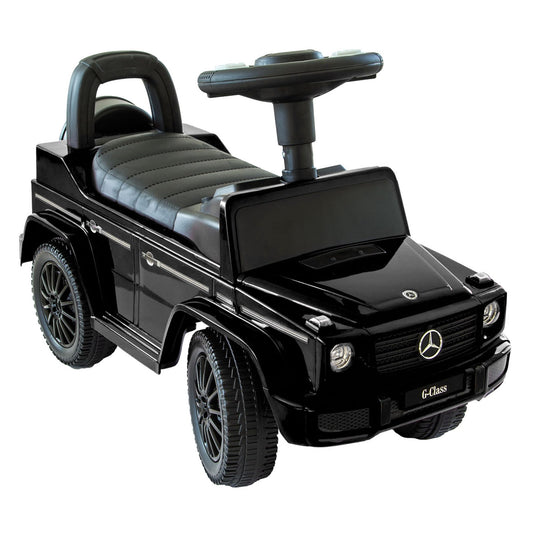 Mercedes G350d push car with quiet plastic wheels, ride-on toy for babies and toddlers, kids' vehicle, push-along car.