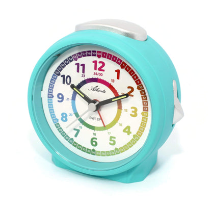 Atlanta children's alarm clock boys without ticking analog blue - 1999-5