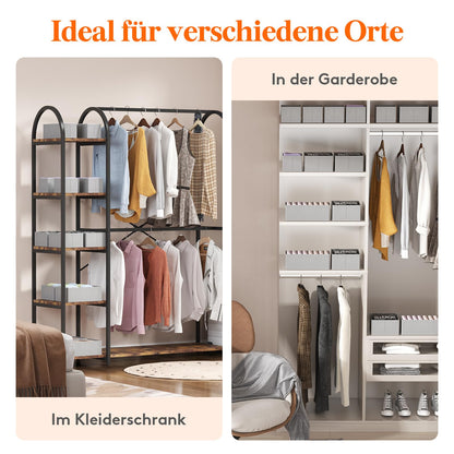 Lifewit 12-Piece Drawer Organizer Set, Closet Wardrobe Organizer Changing Table Drawer Organization System for Wardrobe Bedroom for Clothing, Kids Clothing, Socks, Underwear, Grey