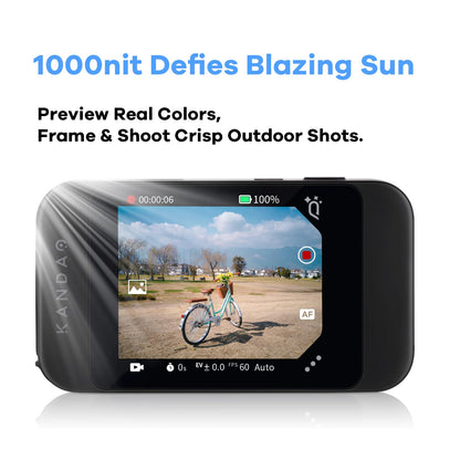 KanDao QooCam EGO 3D Camera - 24MP Photos, 4K 60FPS Videos Viewer-Integrated 3D Stereoscopic Camera. Compatible with VR Headsets, AR Glasses, and Projectors. Black Charging Kit.