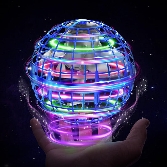 XINHOME Flying Ball, Flying Ball with LED lighting, Orbi Ball Drone Flying Orb Ball Hover Toy Gifts for Boys Girls 6-12 Years Old Flying Orb Ball Toy Blue