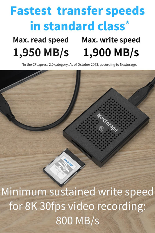 Nextorage CFexpress Type B Card 512GB, Japanese memory card data storage CF Express Type B Card, Camera accessory for Sony/Nikon/Canon/Panasonic/Fujifilm, B2SE NX-B2SE512G
