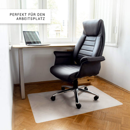 Floor protection mat | Office chair underlay in milk white | non-slip and scratch-resistant | Made in Germany (120x120cm)