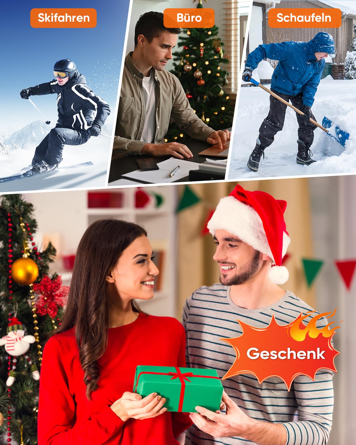 2025 Upgraded Heated Socks with APP Control, 5000mAh 5V Rechargeable Heating Socks, 3 Heat Settings & 360° Heating Heated Socks, Washable Heated Socks for Men Women for Skiing Hunting.