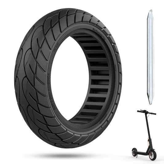 OUXI 10x2.125 Inch Replacement Tire Solid Tire With 1 Installation Tool For Electric Scooter Solid Rubber Tyre, 10x2.125 Inch Replacement Wheels, Solid Rubber Tyre, High Elasticity Electric Scooter Tire