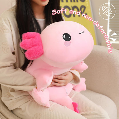 Complaining Axolotl Plush Cute plush toy pillow Axolotl stuffed animal plush toy gift for kids and adults 60 cm