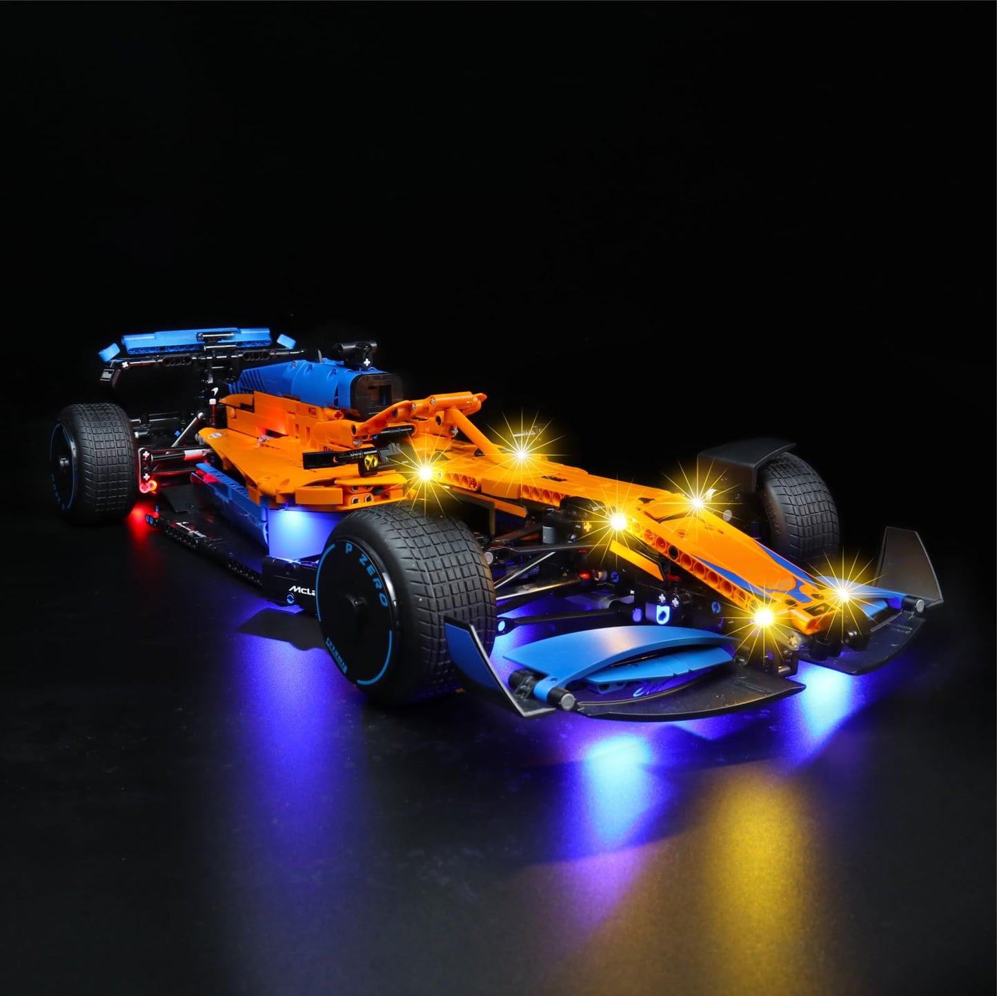 LocoLee LED Light Set Compatible with LEGO McLaren F1, LED Lighting Set Compatible with LEGO 42141 McLaren Formula 1 Race Car - Lights Only Set, No Model (Remote Control Version)