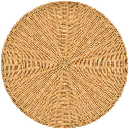 Basket-Outlet Rattan Table/Side Table Round/Coffee Table Rattan Table Shelf (Honey)