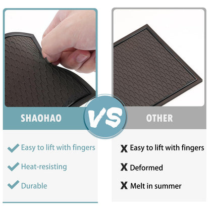 SHAOHAO for Jeep Avenger 2023 2024 Rubber Mats, Center Console Non-Slip Mats, Cup Holder Mats, Door Slot Mats Storage Box Non-Slip Mat Accessories Avenger Black