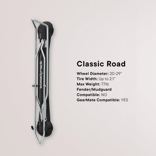 Steadyrack Bike Wall Mount - Classic Rack - Vertical bike wall mount for storage solution in your home, garage, or bike park.