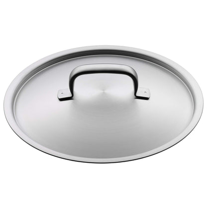 WMF Gourmet Plus 5-piece Induction Pot Set, includes metal lids, made of Cromargan stainless steel, non-coated induction pots with inner scaling.