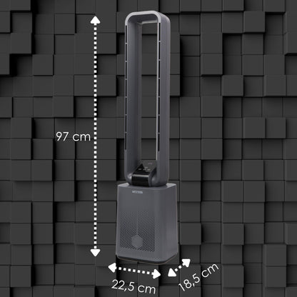 Echo's tower fan extremely quiet fan quiet DC motor remote control oscillating LED display 3 modes 12 levels tower fan column fan stand fan air cooler 15h timer tower fan