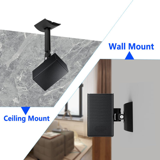 Speaker mount for Samsung SWA-9100S SWA-9200S SWA-9000S SWA-8500S rear speakers, tilt and swivel, adjustable mount for Samsung speakers with keyhole.