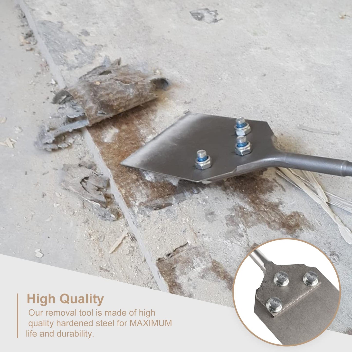 CPROSP SDS-Plus Spatula Chisel Tile Chisel 250x100mm, for removing floor coverings and coatings in conjunction with demolition tools.