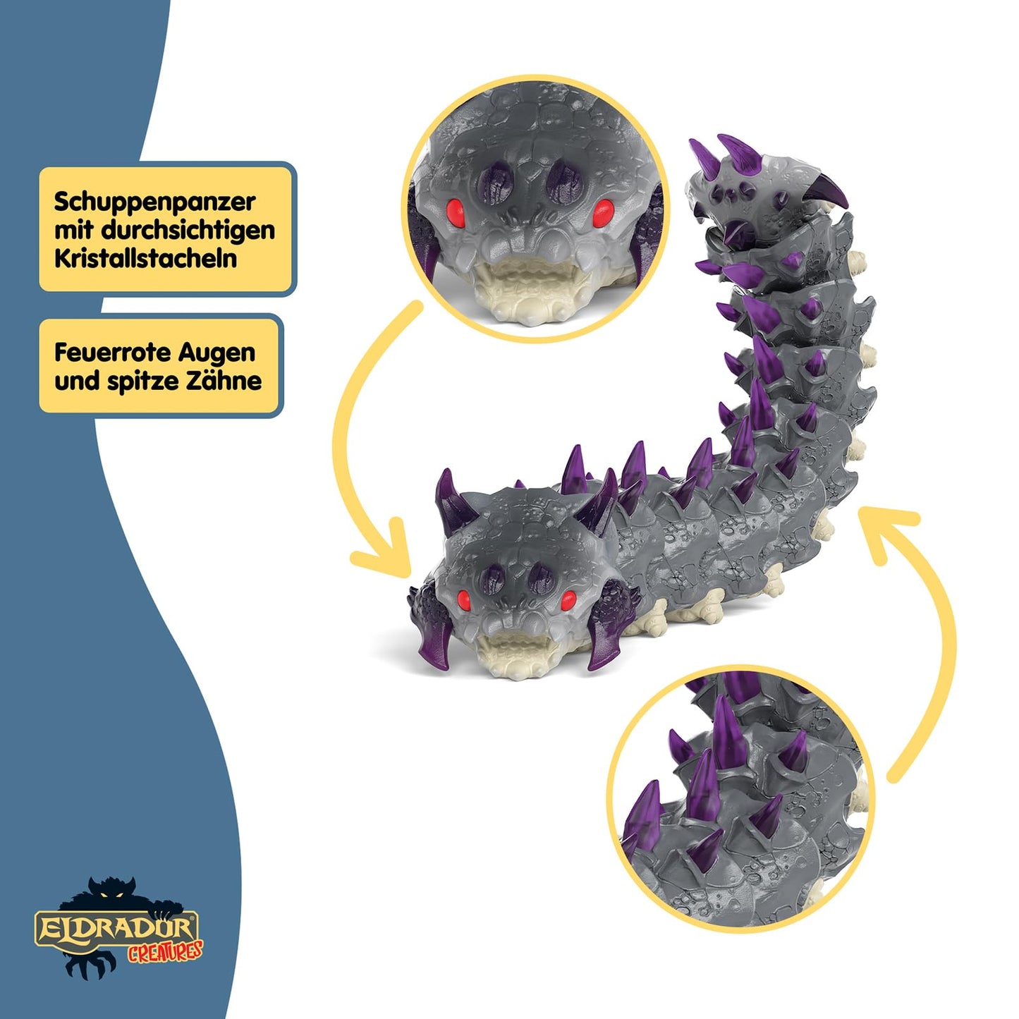 SCHLEICH ELDRADOR Creatures | Shadow Dragon 70830 | ELDRADOR Monster figurine with movable body | great gift for girls and boys | toy for ages 7+ | 5 x 26 x 4 cm