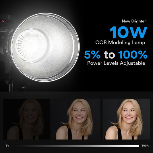 GODOX SK400II-V 400Ws 5600K Bowens Mount Photo Studio Strobe Light, Built-in 2.4G Wireless X System with LED modeling lamp Photography Flash