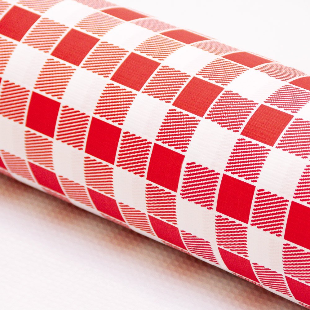 Tablecloth Aneto in roll "Vichy Red" 48 g/m2 1.20x100 m white cellulose - 1 unit.
