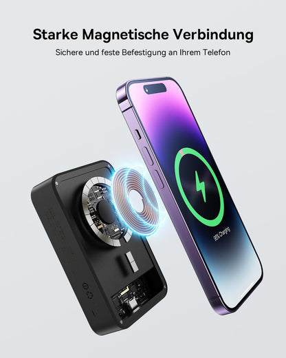 Baseus Magsafe Powerbank, 20000mAh Magnetic Powerbank Fast Charging, PD 20W Wireless Powerbank with USB-C, External Battery for iPhone 15/14/13/12 Series