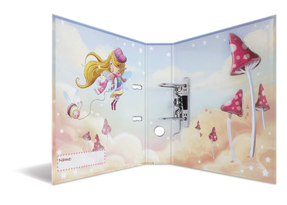 HERMA A4 Fairy Set of 10 folders, 7 cm wide, ring binders with kindergarten designs, colorful file folders with inner print for boys, girls, and children.