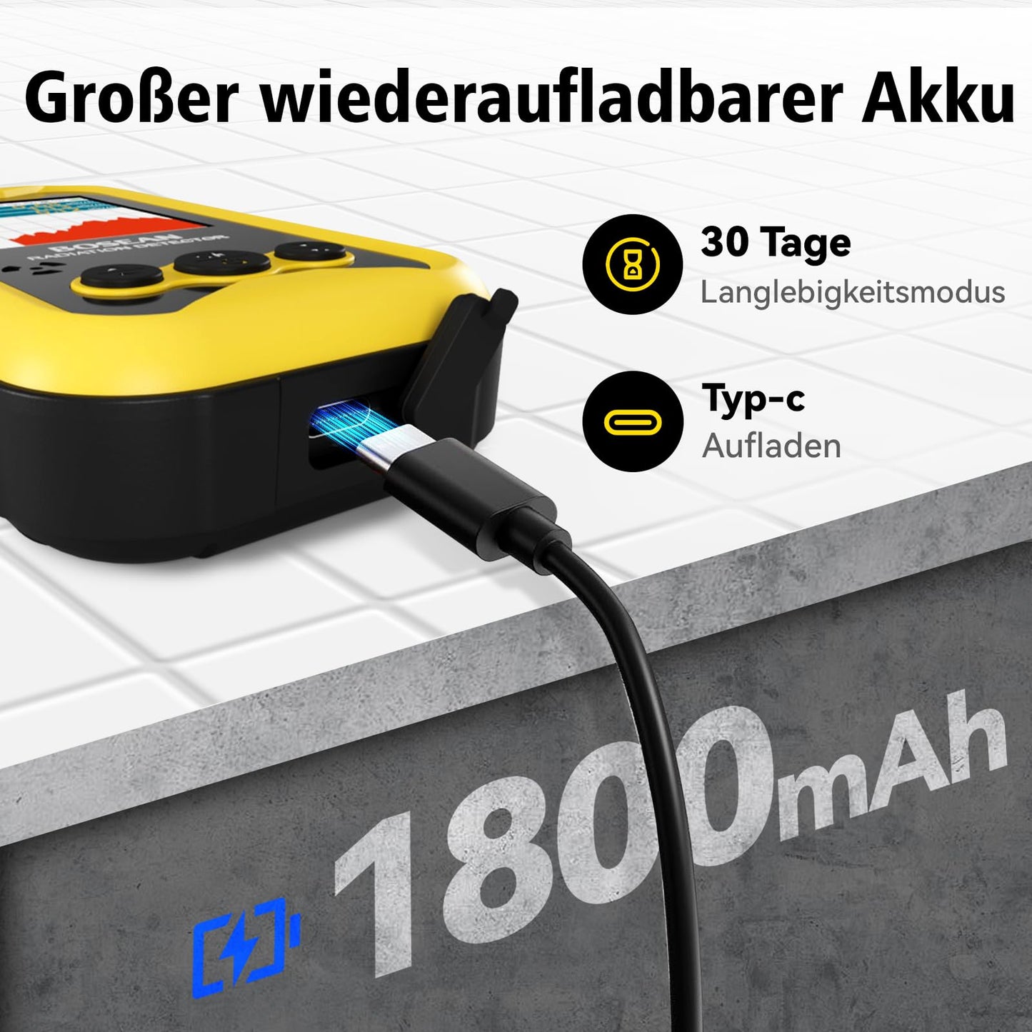 FS5000 Geiger counter Radioactivity Detector Nuclear radiation meter with PC software Beta Gamma X-ray Rechargeable Radiation monitor Radioactive tester
