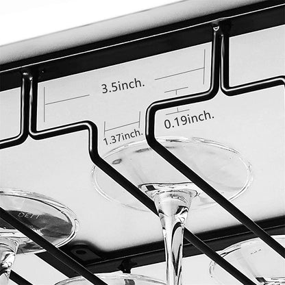 Julymoda Metal Wine Glass Holder Storage Hanging Rack for Home Bar Kitchen Restaurant, 5 rows for 15 glasses.