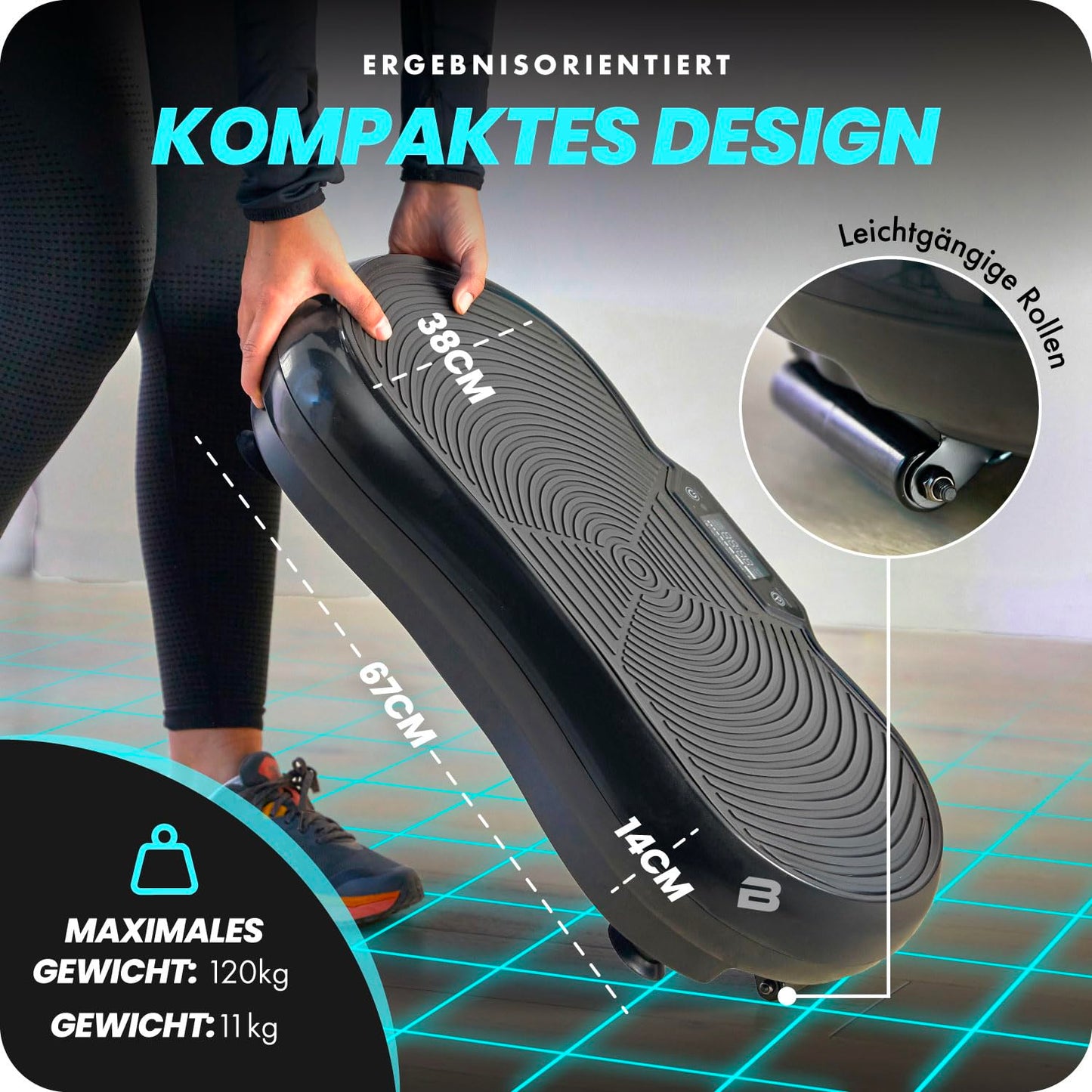 Bluefin Fitness Ultra Slim Power Vibration Plate | Innovative Vibro Shaper | 5 Programs + 180 Levels | Full Body Workout | Quiet Home Fitness Equipment | Easy to Store | Compact Design