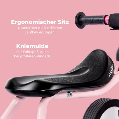 PUKY PUKYLINO Retro Rose | Indoor slide vehicle for children from 1 year | Walking aid | Baby toy | Ergonomic seat, safety handlebars & handlebar padding | Powder coating | Float wheels