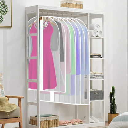 12 Pieces Transparent Garment Bags Cover with Zipper, Clothes Protection Jackets Coats Evening Dress Suit Dress Cover Suit Cover Suit Bag Translucent (White)