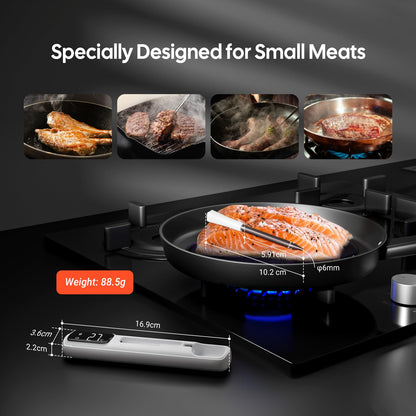 Inkbird INT-11I-B Mini Meat Thermometer Wireless, LCD Display Grill Thermometer, Bluetooth 5.4 with 305m Range, IP67 Waterproof Roast Thermometer for Oven Grill Smoker Airfryer.