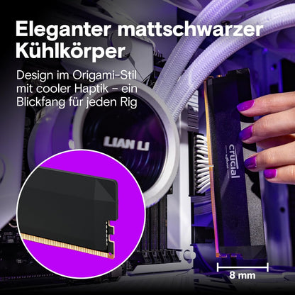 Crucial Pro DDR5 RAM 32GB Kit (2x16GB) 6000MHz CL36, Overclocking Gaming, Intel XMP 3.0 / AMD Expo, PC Computer Memory, Black - CP2K16G60C36U5B