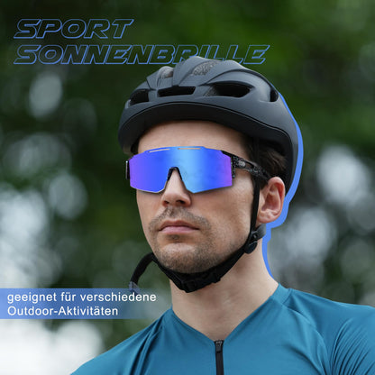 OULIQI Polarized Bike Glasses,Sport Sunglasses Men Women UV400 Sport Goggles Quick Glasses Outdoor Sports Fishing Cycling Running (1 Lens)