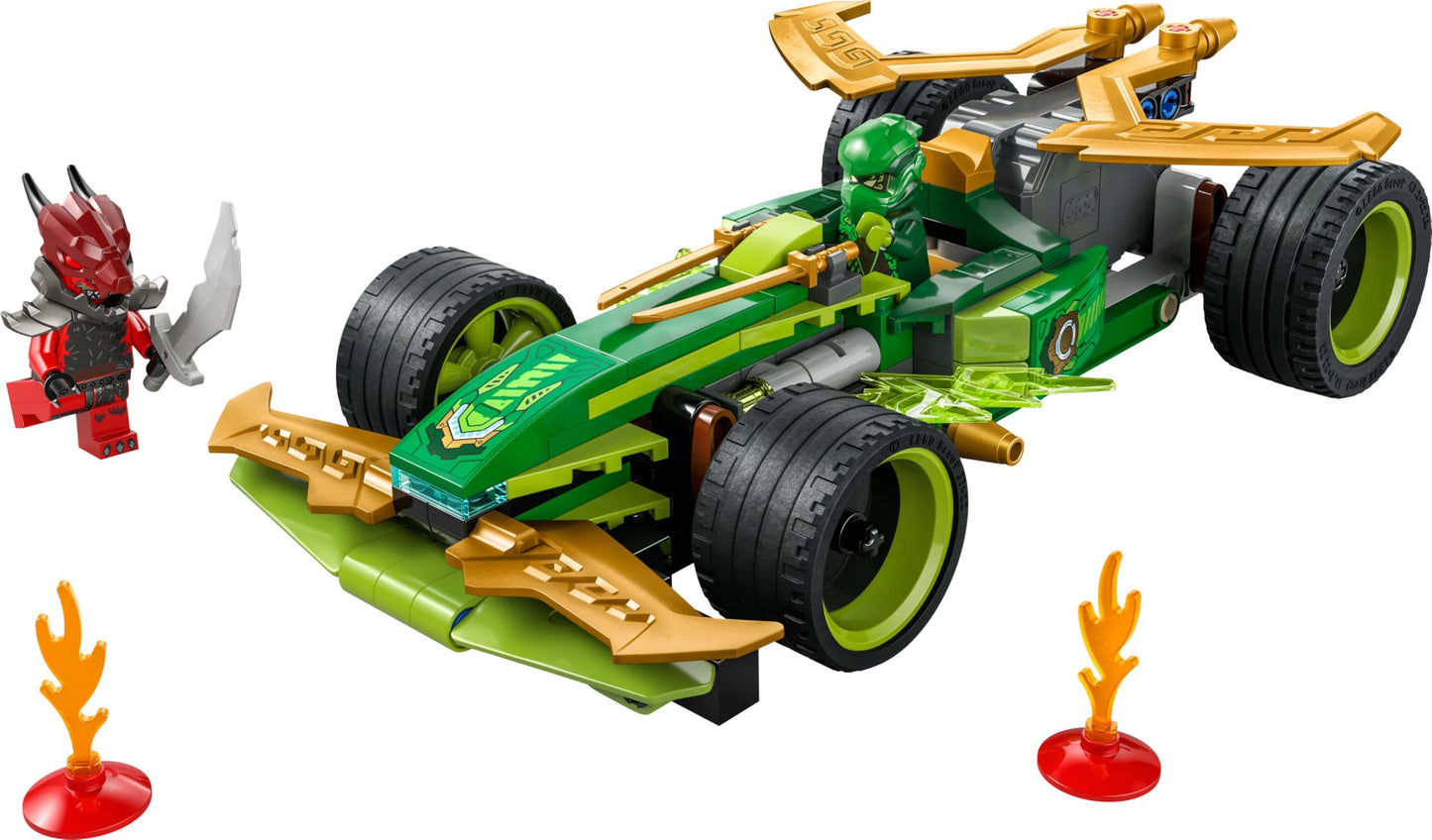 LEGO NINJAGO Lloyd's Action Racer - Car building toy with 2 minifigures for role-playing, a buildable toy car for kids - Gift for boys and girls aged 7+ 71828