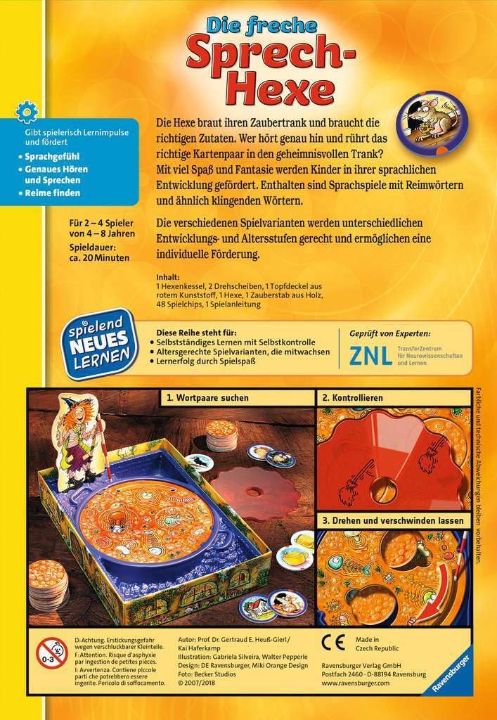 Ravensburger 24944 - The Cheeky Talking Witch & 24945 - The Twisted Language Zoo - Play and learn for children, educational game for kids aged 4-7, fun way to learn for 2-4 players.