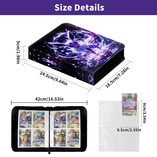AnnuzoQ Collectible Card Album for Cards, Collectible Card Binder 50 Pages 400 Card Capacity, Collectible Album Card Holder Folder Book