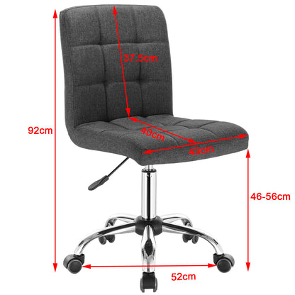 Esituro ergonomic office chair, height adjustable desk chair, swivel chair with casters, office swivel chair, for study bedroom, breathable fabric, dark gray SOFC0208.