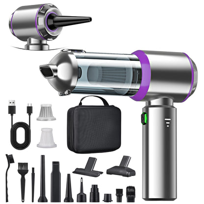 Handheld vacuum cleaner battery, 4-in-1 handheld vacuum cleaner, cordless handheld vacuum cleaner, 22000PA car vacuum cleaner battery winner, 3-speed 200000 RPM mini vacuum cleaner for car, kitchen, PC, sofa, office & pet hair cleaning.