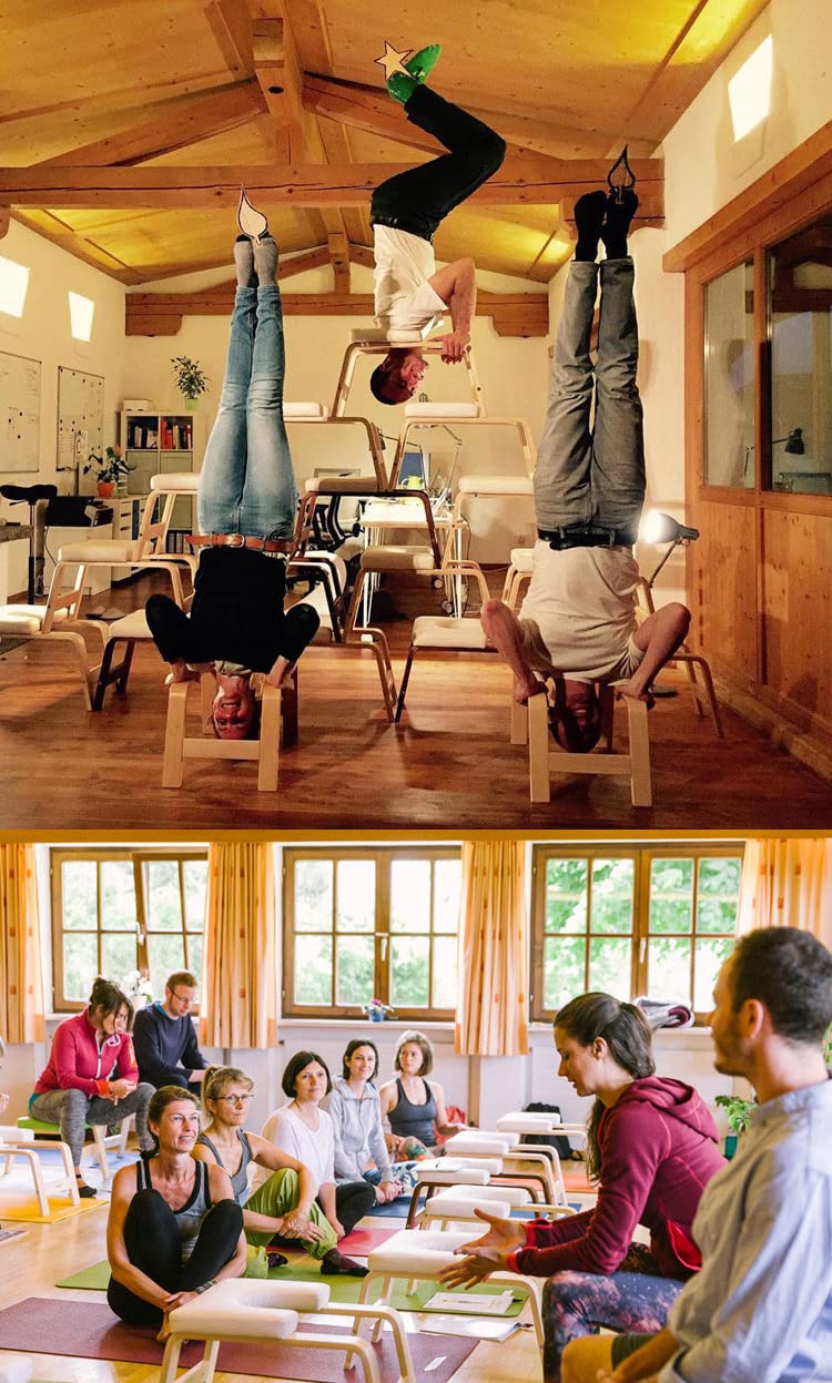 DnKelar Yoga Chair Inversion Yoga Chair Headstand Yoga Practice Yoga Stool Yoga Chair Yoga Stool (White)