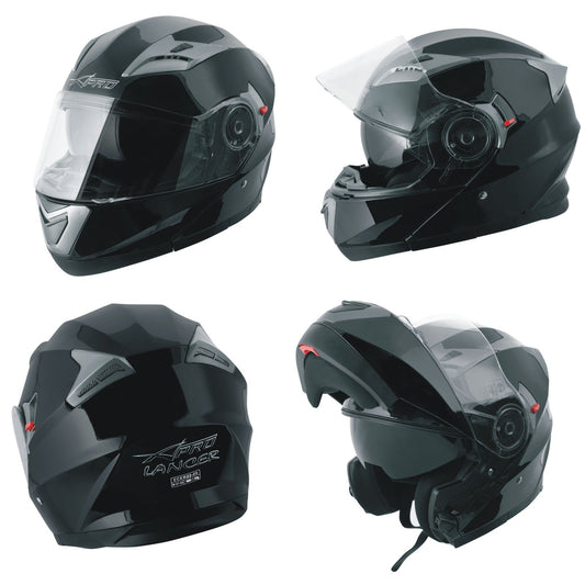 Helmet Flip-up helmet Inner sun visor Motorcycle helmet Modular Black M