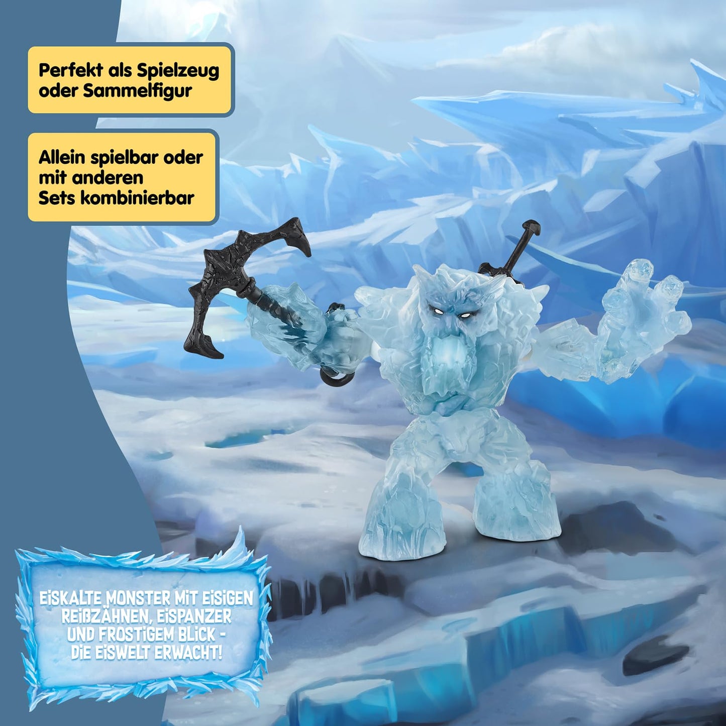 SCHLEICH ELDRADOR Creatures | Ice Giant 70146 | detailed monster figure with movable arms and jaw | great gift for girls and boys | toy for ages 7+ | 24 x 9 x 14 cm